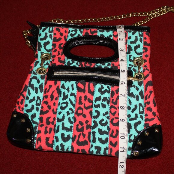 Betsey Johnson Vibrant Leopard Print Crossbody Bag - Picture 9 of 9